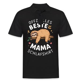 Paresseux Paresseux Animal Dormant Paresseux - Polo Homme - noir - Devant - Kai (181cm)