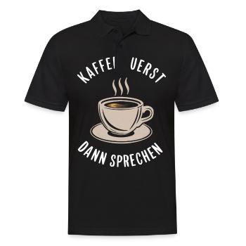 Café Café Buveurs de café Amateurs de café - Polo Homme - noir - Devant - Kai (181cm)