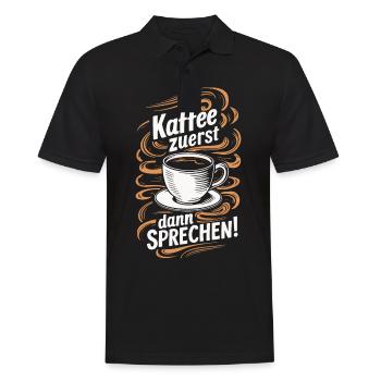 Café Café Buveurs de café Amateurs de café - Polo Homme - noir - Devant - Kai (181cm)
