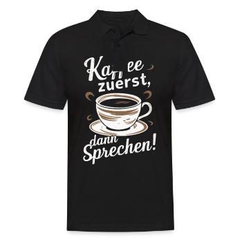 Café Café Buveurs de café Amateurs de café - Polo Homme - noir - Devant - Kai (181cm)