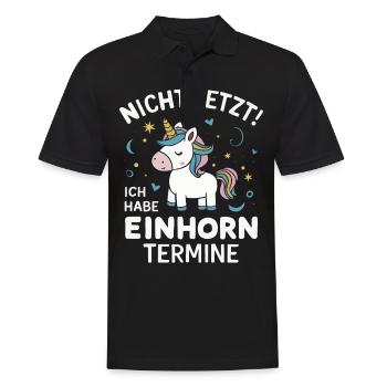 Unicorn Unicorns Mythical Creatures Mystical - Men's Polo Shirt - black - Front - Kai (181cm)