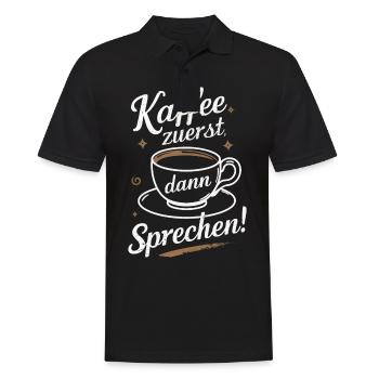 Café Café Buveurs de café Amateurs de café - Polo Homme - noir - Devant - Kai (181cm)