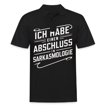 Sarcasme Ironie Drôle Paroles sarcastiques - Polo Homme - noir - Devant - Kai (181cm)