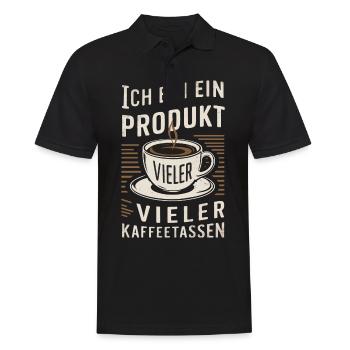 Café Café Buveurs de café Amateurs de café - Polo Homme - noir - Devant - Kai (181cm)