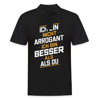 Sarcasme Ironie Drôle Paroles sarcastiques - Polo Homme - noir - Devant - Kai (181cm)