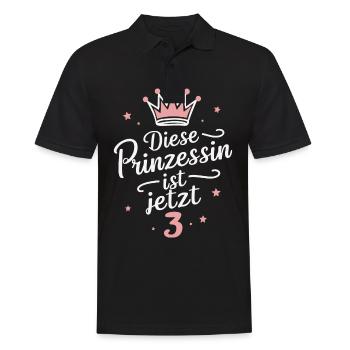 Birthday Gift 3 Years Children's Birthday - Men's Polo Shirt - black - Front - Kai (181cm)