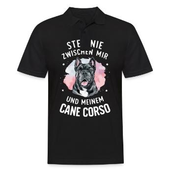 Chiens Cane Corso Italiano Chien - Polo Homme - noir - Devant - Kai (181cm)
