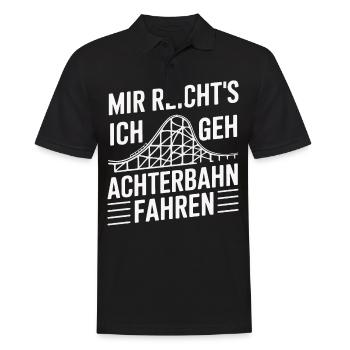 Roller Coaster Amusement Park Roller Coaster - Men's Polo Shirt - black - Front - Kai (181cm)