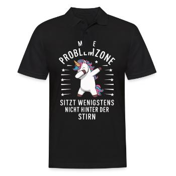 Unicorn Unicorns Mythical Creatures Mystical - Men's Polo Shirt - black - Front - Kai (181cm)