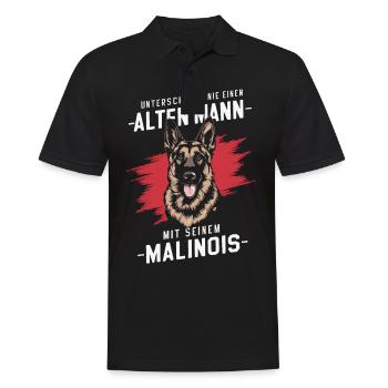Chien de berger belge malinois Chiens - Polo Homme - noir - Devant - Kai (181cm)