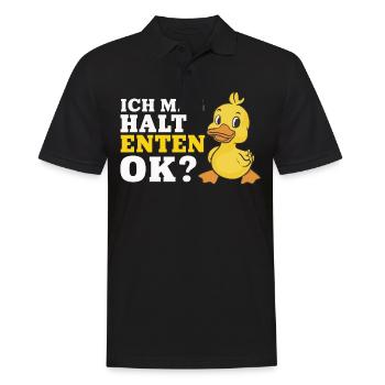 Mallard, Duck Birds, Duck, Dark Duck, Bird - Men's Polo Shirt - black - Front - Kai (181cm)