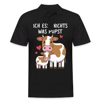 Vegetarier Veganer Tierschutz Tierrecht Veggie - Männer Poloshirt - Schwarz - Vorne - Kai (181cm)