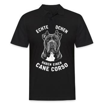 Chiens Cane Corso Italiano Chien - Polo Homme - noir - Devant - Kai (181cm)