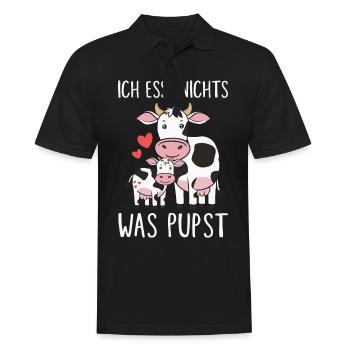Végétarien Végétalien Bien-être animal Droits des animaux Veggie - Polo Homme - noir - Devant - Kai (181cm)
