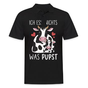 Végétarien Végétalien Bien-être animal Droits des animaux Veggie - Polo Homme - noir - Devant - Kai (181cm)