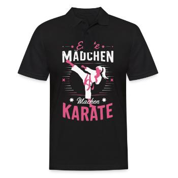 Karate Kampfsport Kämpfer Karate - Männer Poloshirt - Schwarz - Vorne - Kai (181cm)
