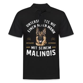 Chien de berger belge malinois Chiens - Polo Homme - noir - Devant - Kai (181cm)