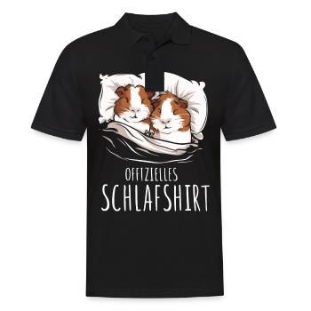 Meerschweinchen Kurzhaar Langhaar Crested Hunde - Männer Poloshirt - Schwarz - Vorne - Kai (181cm)