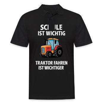 Farmer Agriculture Tractor Farmer Farm - Men's Polo Shirt - black - Front - Kai (181cm)