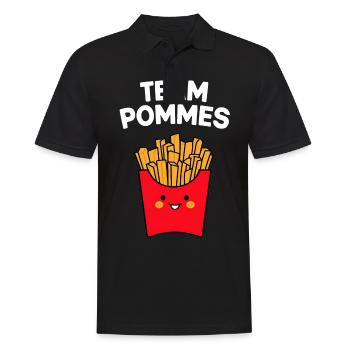 Français frites, frites, restauration rapide - Polo Homme - noir - Devant - Kai (181cm)