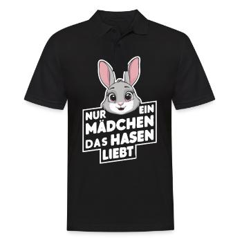 Hase Hasen Kaninchen Haustier - Männer Poloshirt - Schwarz - Vorne - Kai (181cm)