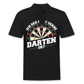 Darts Darts Darts Players Darts - Men's Polo Shirt - black - Front - Kai (181cm)