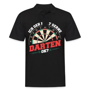 Darts Darts Darts Players Darts - Men's Polo Shirt - black - Front - Kai (181cm)