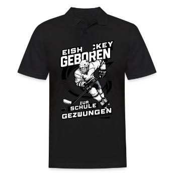 Eishockey Ice Hockey Sport Hockeyspieler - Men's Polo Shirt - black - Front - Kai (181cm)