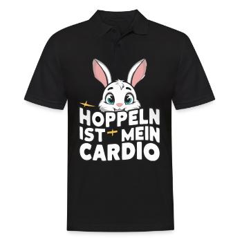 Hase Hasen Kaninchen Haustier - Männer Poloshirt - Schwarz - Vorne - Kai (181cm)