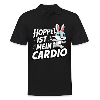 Hase Hasen Kaninchen Haustier - Männer Poloshirt - Schwarz - Vorne - Kai (181cm)
