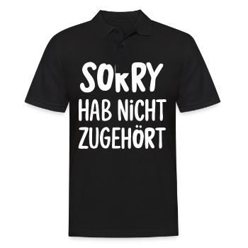 Sarcasme Ironie Drôle Paroles sarcastiques - Polo Homme - noir - Devant - Kai (181cm)