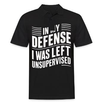 Funny, sarcasm, sarcastic humor, irony - Men's Polo Shirt - black - Front - Kai (181cm)