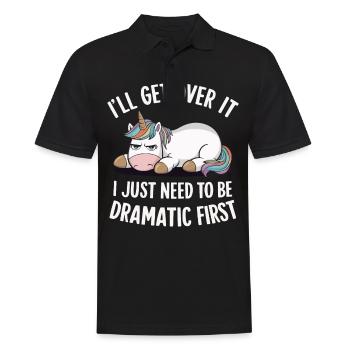 Drôle, sarcasme, humour sarcastique, ironie - Polo Homme - noir - Devant - Kai (181cm)