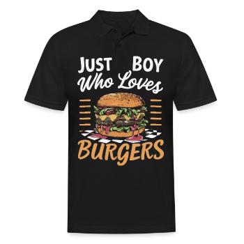 Burger Fast Food Hamburger Cheesburger Burgers - Männer Poloshirt - Schwarz - Vorne - Kai (181cm)