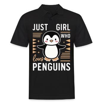 Pinguin Pinguine Tier - Männer Poloshirt - Schwarz - Vorne - Kai (181cm)