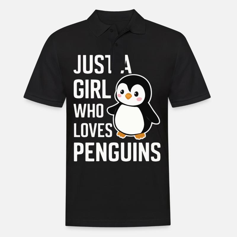 Pinguin Pinguine Tier - Männer Poloshirt - Schwarz