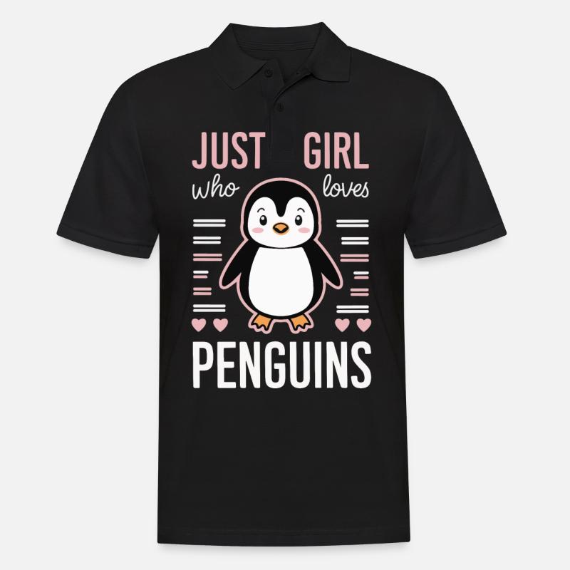 Pinguin Pinguine Tier - Männer Poloshirt - Schwarz
