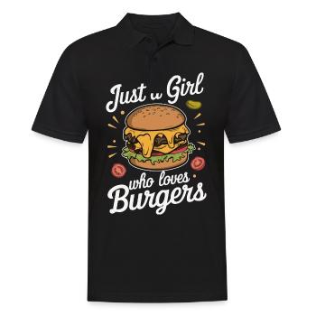 Burger Fast Food Hamburger Cheesburger Burgers - Männer Poloshirt - Schwarz - Vorne - Kai (181cm)