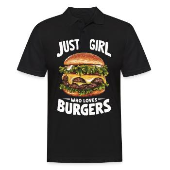 Burger Fast Food Hamburger Cheesburger Burgers - Männer Poloshirt - Schwarz - Vorne - Kai (181cm)