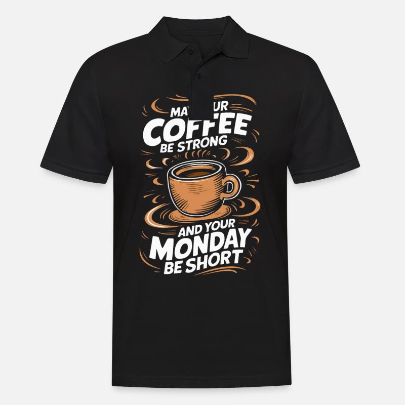 Kaffee Kaffees Trinker - Männer Poloshirt - Schwarz