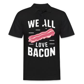 Bacon Frühstück Speck - Männer Poloshirt - Schwarz - Vorne - Kai (181cm)