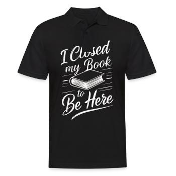 Bücher Buch lesen Bücherei Bibliothek Bücherwurm - Männer Poloshirt - Schwarz - Vorne - Kai (181cm)