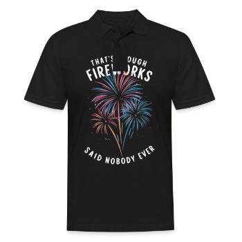 Pyrotechniker Feuerwerk Pyrotechnik - Männer Poloshirt - Schwarz - Vorne - Kai (181cm)