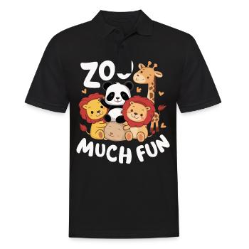 Animaux du zoo Gardien de zoo - Polo Homme - noir - Devant - Kai (181cm)
