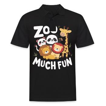 Animaux du zoo Gardien de zoo - Polo Homme - noir - Devant - Kai (181cm)