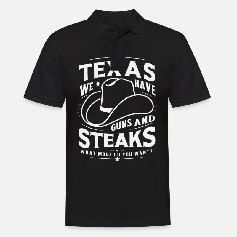 Texas State Texans Texas - Men's Polo Shirt - black