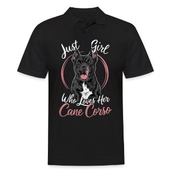 Cane Corso Dog - Men's Polo Shirt - black - Front - Kai (181cm)