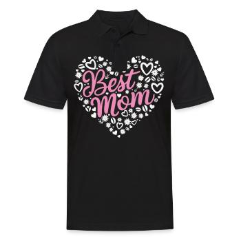 Maman Maman Fête des Mères Famille - Polo Homme - noir - Devant - Kai (181cm)