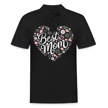 Maman Maman Fête des Mères Famille - Polo Homme - noir - Devant - Kai (181cm)
