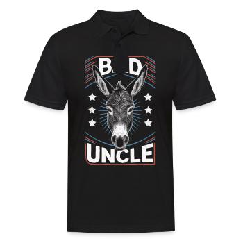 Uncle Fmilie Great-Uncle Uncle - Men's Polo Shirt - black - Front - Kai (181cm)